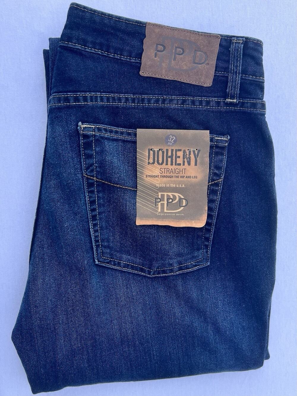 PAIGE PPD Donehy Straight Fit Navy-Blue Jeans Men’s Size 32 NWT